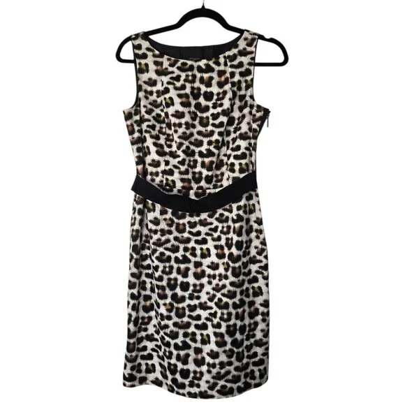 Chic Leopard Print Sleeveless dress - Size 6P - Picture 1 of 8
